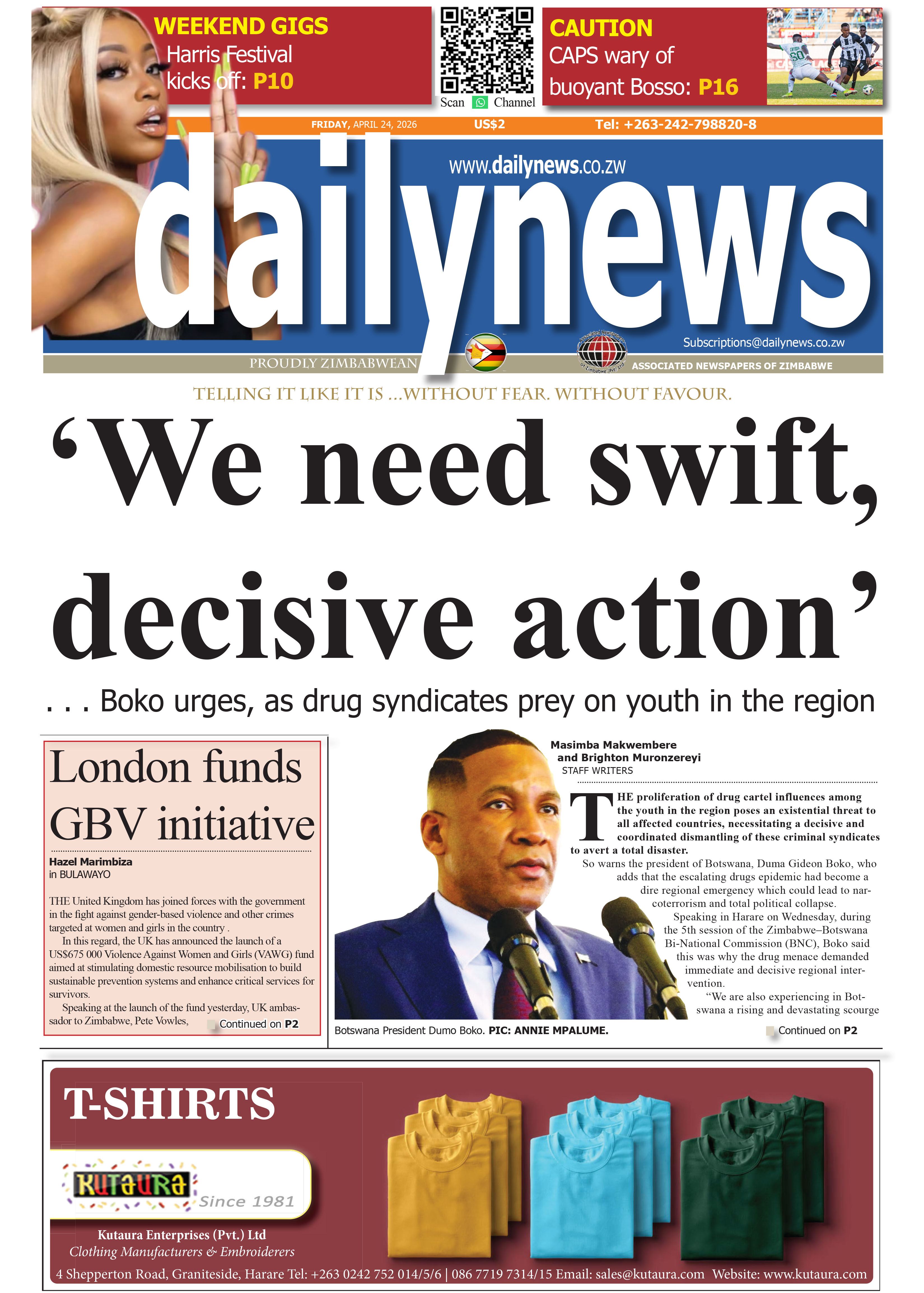 Friday 24 April 2026